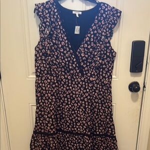 Maurices Blue and White Tiered Midi Sundress